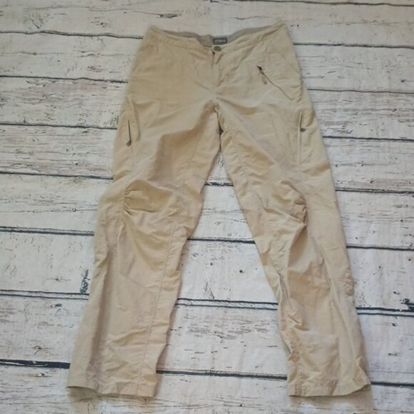 Royal Robbins Tan Khaki Nylon Zipper Pocket Pants 4 - Picture 1 of 7